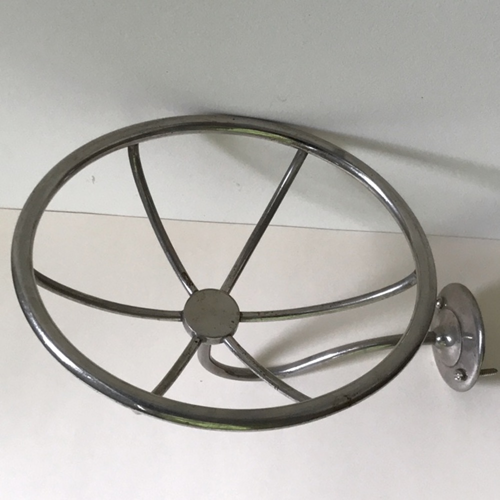Sponge Hotel Holder Antique Vintage Nickel Plate Tub Soap Dish Large